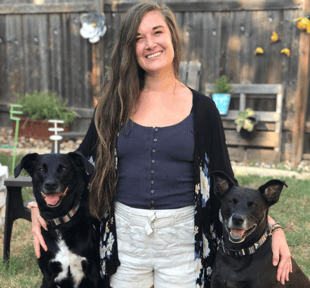 Amanda and her dogs